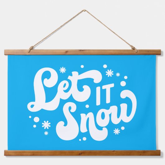 レッツスノーウィンターデザイン 吊り下げ型タペストリー (正面)