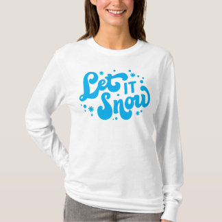 レッツスノーウィンターデザイン Tシャツ