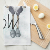 レッツスノーウィンター格言 キッチンタオル (四つ折り)