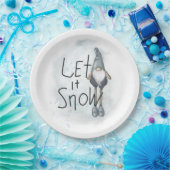 レッツスノーウィンター格言 ペーパープレート (パーティー)