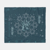 レッツスノークリスマスフリースブランケット フリースブランケット (正面(横))