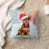 レッツスノークリスマスホリデーチワホアドッグ クッション (ブランケット)