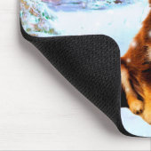 レッツスノークリスマスホリデーチワホアドッグ マウスパッド (コーナー)