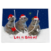 レッツスノークリスマス抱き枕 ラージペーパーバッグ (正面)