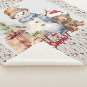 レッツスノーダシュント&雪だるま シェルパブランケット (3/4)