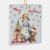 レッツスノーダシュント&雪だるま セラミックオーナメント (右)
