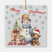 レッツスノーダシュント&雪だるま セラミックオーナメント (裏面)
