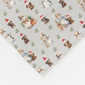 レッツスノーダシュント&雪だるま フリースブランケット (角)