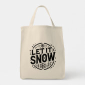 レッツスノーデジタルアートデザイン トートバッグ (裏面)