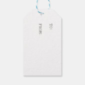 レッツスノーフレークエンボスギフトラベル ギフトタグ (裏面)