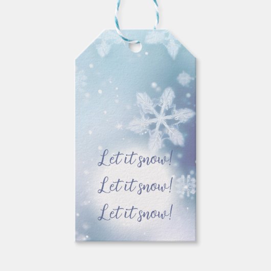 レッツスノーフレークホリデー ギフトタグ (正面)
