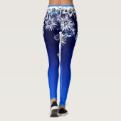 レッツスノーフレークレギンスかわいいカスタムパンツ レギンス (裏面)