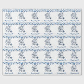 レッツスノーブルーホワイトラッピング紙 ラッピングペーパー (フラット)