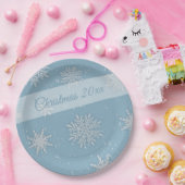 レッツスノーブルー紙プレート ペーパープレート (パーティー)
