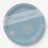 レッツスノーブルー紙プレート ペーパープレート (正面)