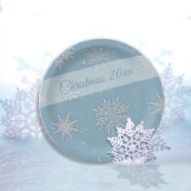 レッツスノーブルー紙プレート