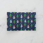 レッツスノーブルー雪だるまクリスマスパーティー 招待状 (内部)