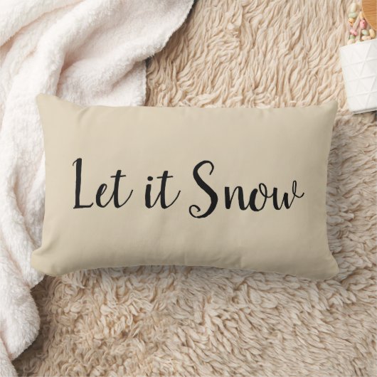 レッツスノーホリデイ引用文 ランバークッション (ブランケット)