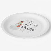 レッツスノーホリデーパーティー雪だるま ペーパープレート (アングル)