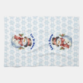 レッツスノーホリデー雪だるまキッチンタオル キッチンタオル (横)