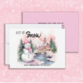 レッツスノー雪だるまクリスマス シーズンカード