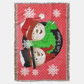 レッツスノー雪だるまホリデースロー スローブランケット (正面縦)