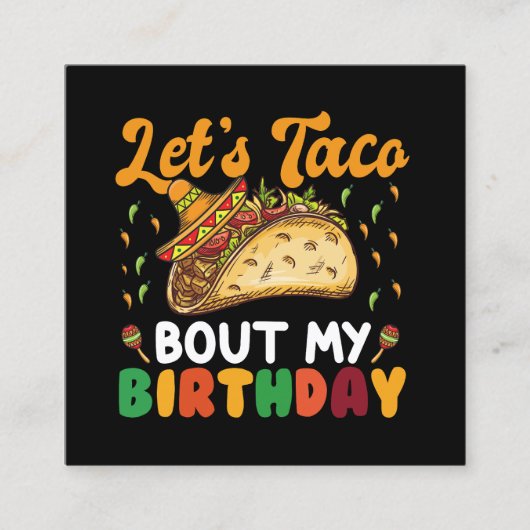 レッツタコウマイ誕生日シンコデマヨパーティー スクエア名刺 (正面)