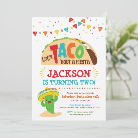 レッツタコオブアフィエスタ誕生日招待状 招待状 (スタンド正面)