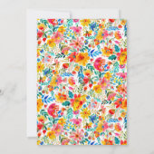 レッツタコス'ベビーフローラフィエスタベイビーシャワー 招待状 (裏面)