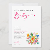 レッツタコス'ベビーフローラフィエスタベイビーシャワー 招待状 (正面)