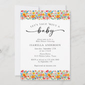 レッツタコス'ベビーフローラフィエスタベイビーシャワー 招待状 (正面)