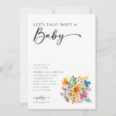 レッツタコス'ベビーフローラフィエスタベイビーシャワー 招待状 (正面)