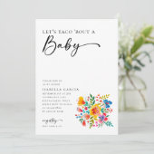 レッツタコス'ベビーフローラフィエスタベイビーシャワー 招待状 (スタンド正面)