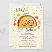 レッツタコバウトベビーツインベビーシャワー 招待状 (正面)
