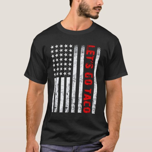 レッツタコフィエスタおもしろいフード Tシャツ (正面)