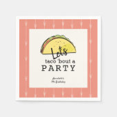 レッツタコブアアルフィエスタパーティー誕生日紙 スタンダードカクテルナプキン (正面)