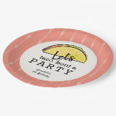 レッツタコブアパーティーフィエスタ誕生日 ペーパープレート (アングル)