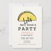 レッツタコブアパーティーフィエスタ誕生日 招待状 (正面)