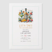 レッツタコブア誕生日フィエスタパーティー ベラム紙招待状 (正面)