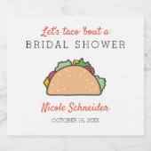 レッツタコブオウアブライダルシャワーフィエスタテーマ ビールラベル (シングルラベル)