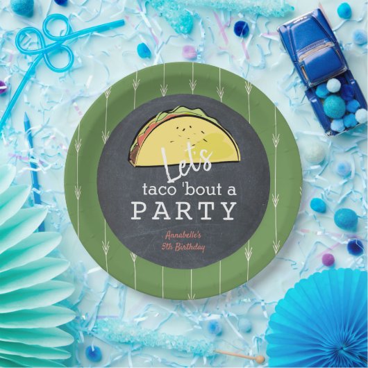 レッツタコブルクボードフィエスタパーティーの誕生日 ペーパープレート (パーティー)
