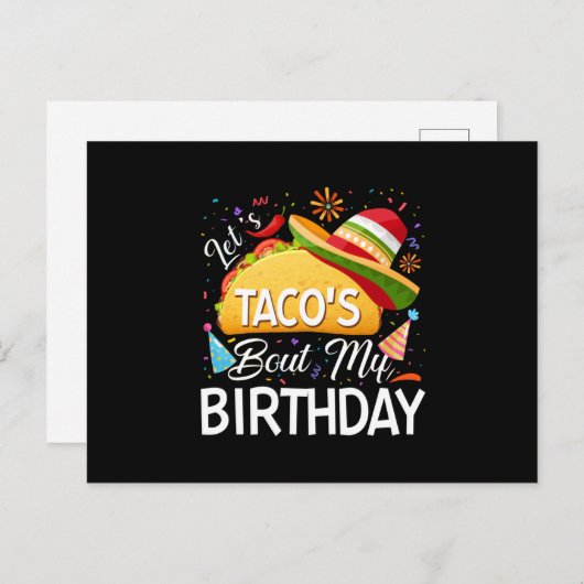 レッツタコマイ誕生日シンコデマヨタコス 案内ポストカード (正面/裏面)