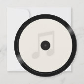 レッツダンスグルーヴィーヴィンテージレコード50誕生日 招待状 (裏面)