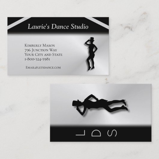 レッツダンススタジオ 名刺 (正面/裏面)