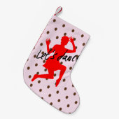 レッツダンス-カスタムクリスマスストッキング スモールクリスマスストッキング (正面 (吊り時))