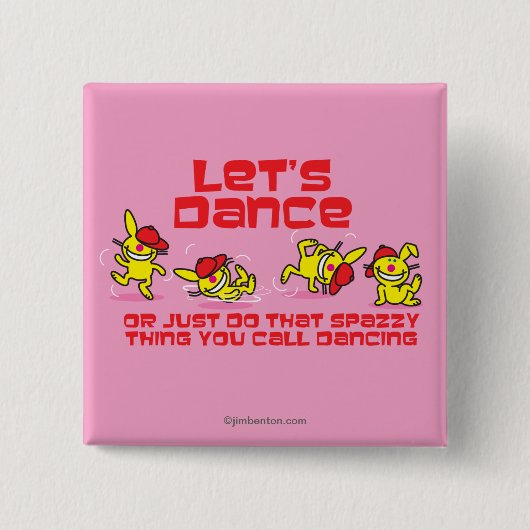 レッツダンス 缶バッジ (正面)