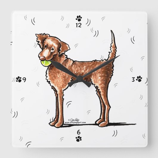 レッツチェ遊シー スクエア壁時計 (正面)