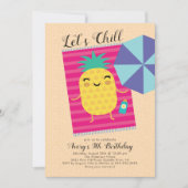 レッツチルサマー誕生日招待状 招待状 (正面)