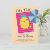 レッツチルサマー誕生日招待状 招待状 (スタンド正面)