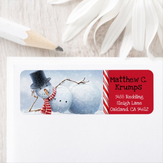 レッツチルセクシー雪だるまおもしろいホリデイ ラベル (インサイチュ)